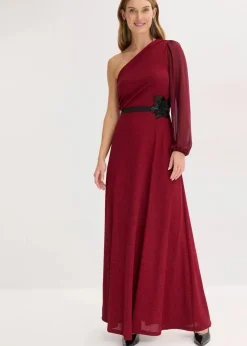 Clearance One-Shoulder-Kleid mit Glitzer Damen Bekleidung·Pullover & Strickjacken|Festliche Mode
