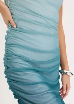 Damen bonprix Kleider|One-Shoulder-Kleid mit Mesheinsatz