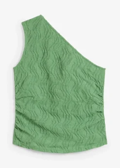 Damen bonprix Shirts & Tops|One-Shoulder-Top in Struktur Optik
