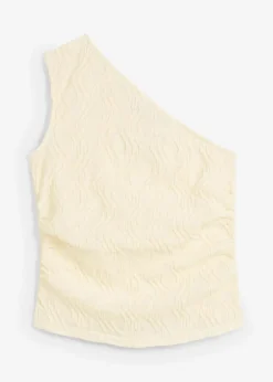 Sale One-Shoulder-Top in Struktur Optik Damen Shirts & Tops