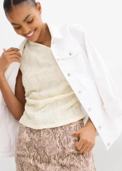 Sale One-Shoulder-Top in Struktur Optik Damen Shirts & Tops