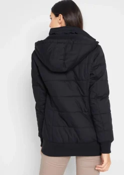 Damen bonprix Bekleidung·Hosen|Jacken & Mäntel|Outdoorjacke mit Lederimitat-Details