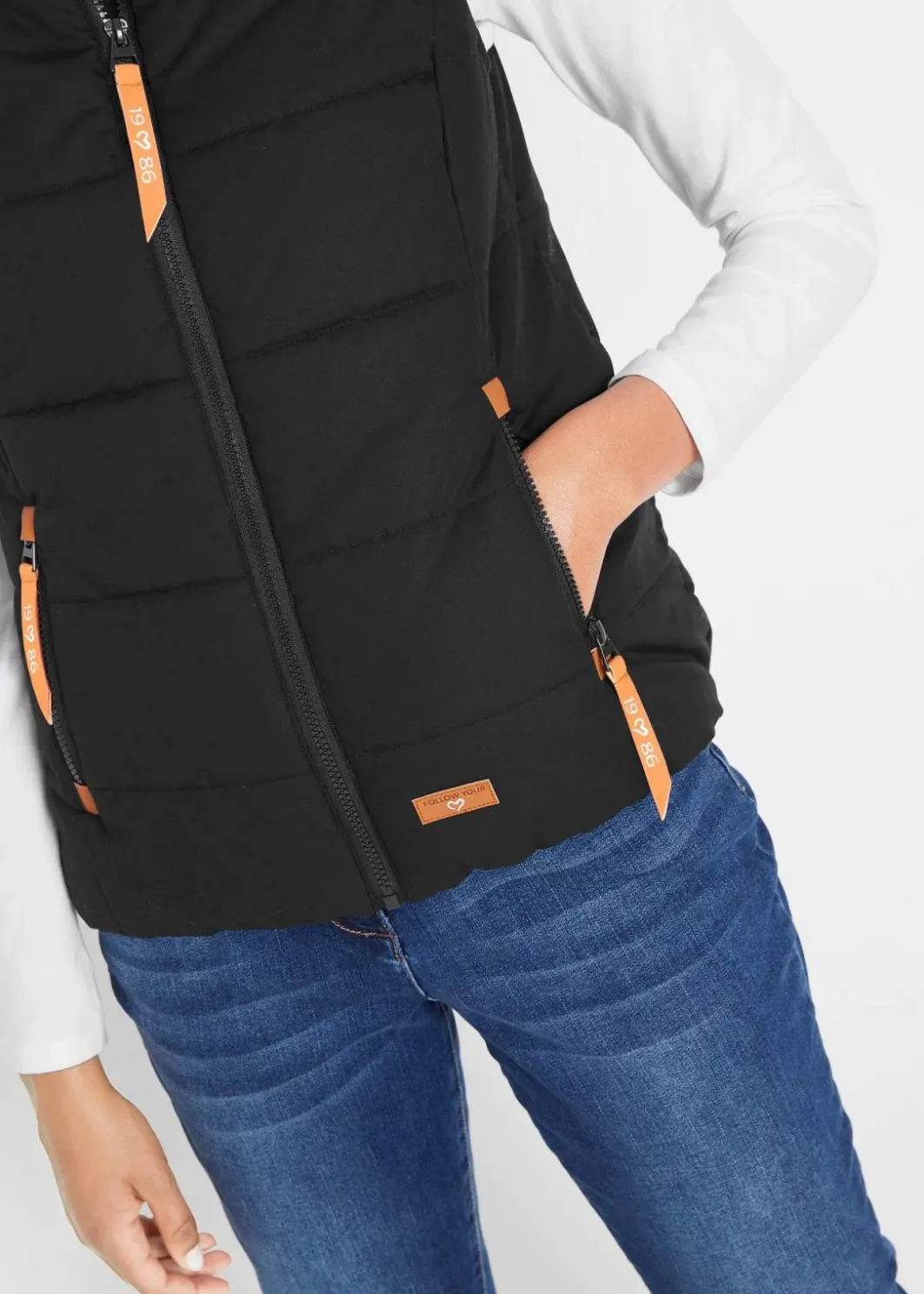 Damen bonprix Bekleidung·Hosen|Outdoor-Weste mit Stehkragen