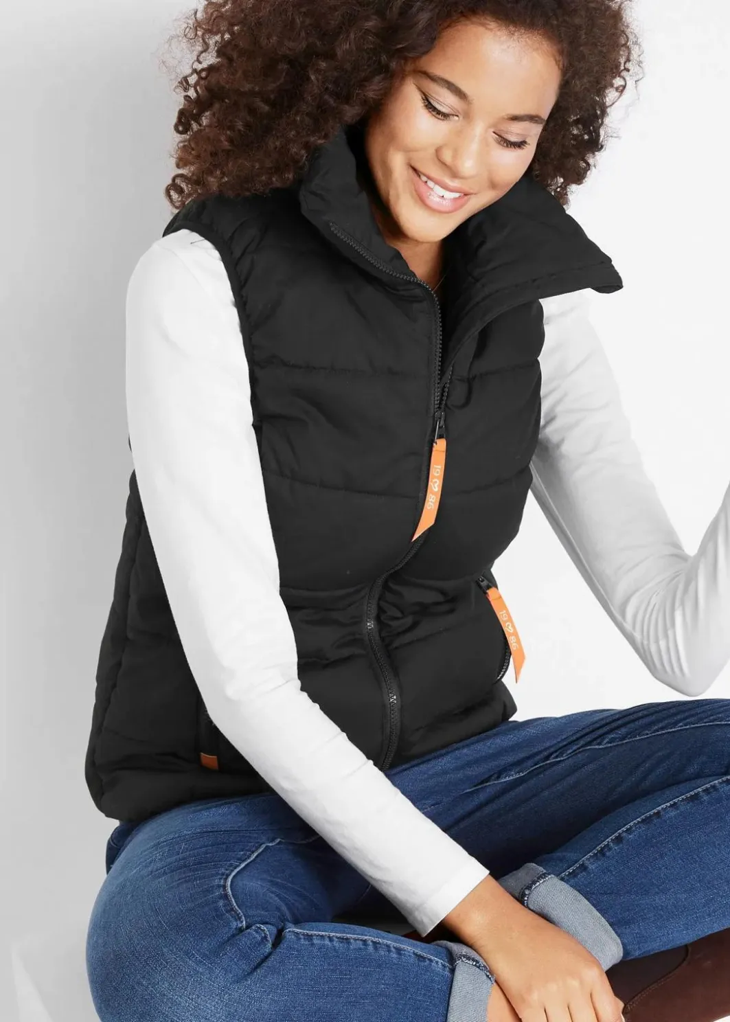 Damen bonprix Bekleidung·Hosen|Outdoor-Weste mit Stehkragen