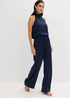 Damen bonprix Bekleidung·Homewear|Festliche Mode|Overall aus strukturiertem Satin