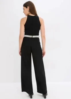 Damen bonprix Bekleidung·Homewear|Festliche Mode|Overall aus strukturiertem Crepe