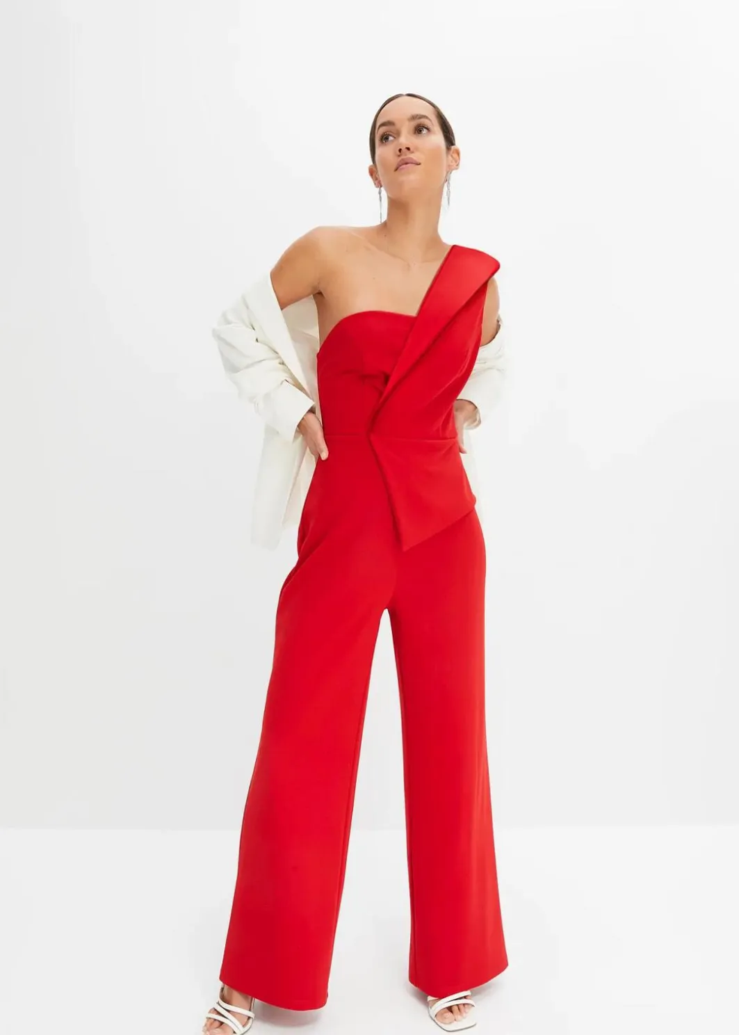 Damen bonprix Bekleidung·Homewear|Festliche Mode|Overall aus strukturiertem Crepe