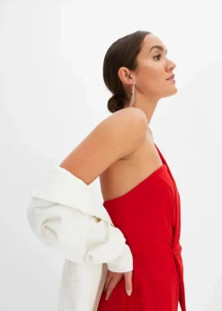 Damen bonprix Bekleidung·Homewear|Festliche Mode|Overall aus strukturiertem Crepe