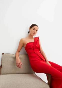 Damen bonprix Bekleidung·Homewear|Festliche Mode|Overall aus strukturiertem Crepe