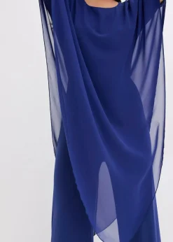 Damen bonprix Kurzgrößen|Bekleidung·Homewear|Overall mit Überwurf aus feinem Chiffon