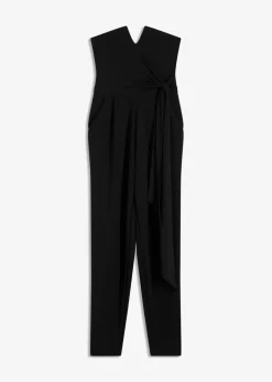 Damen bonprix Festliche Mode|Jumpsuits|Overall mit Bustier-Ausschnitt und Binde-Detail