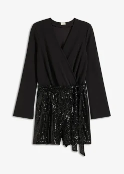 Sale Overall mit Pailletten Damen Jumpsuits|Kurzgrößen