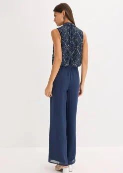 Damen bonprix Bekleidung·Homewear|Festliche Mode|Overall mit Perlenstickerei