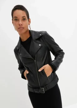 Hot Oversize Biker-Jacke Damen Bekleidung·Hosen|Jacken & Mäntel