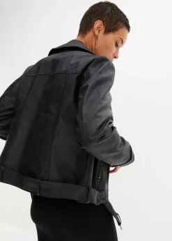 Hot Oversize Biker-Jacke Damen Bekleidung·Hosen|Jacken & Mäntel