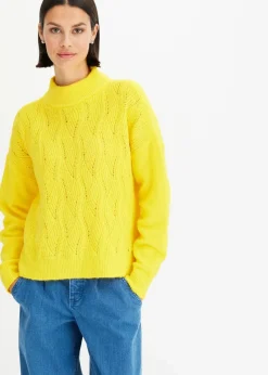 Damen bonprix Bekleidung·Umstandsmode|Bekleidung·Jeans|Oversize Boxy-Pullover mit Struktur