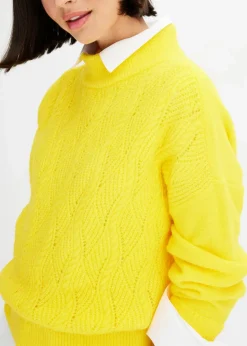 Damen bonprix Bekleidung·Umstandsmode|Bekleidung·Jeans|Oversize Boxy-Pullover mit Struktur