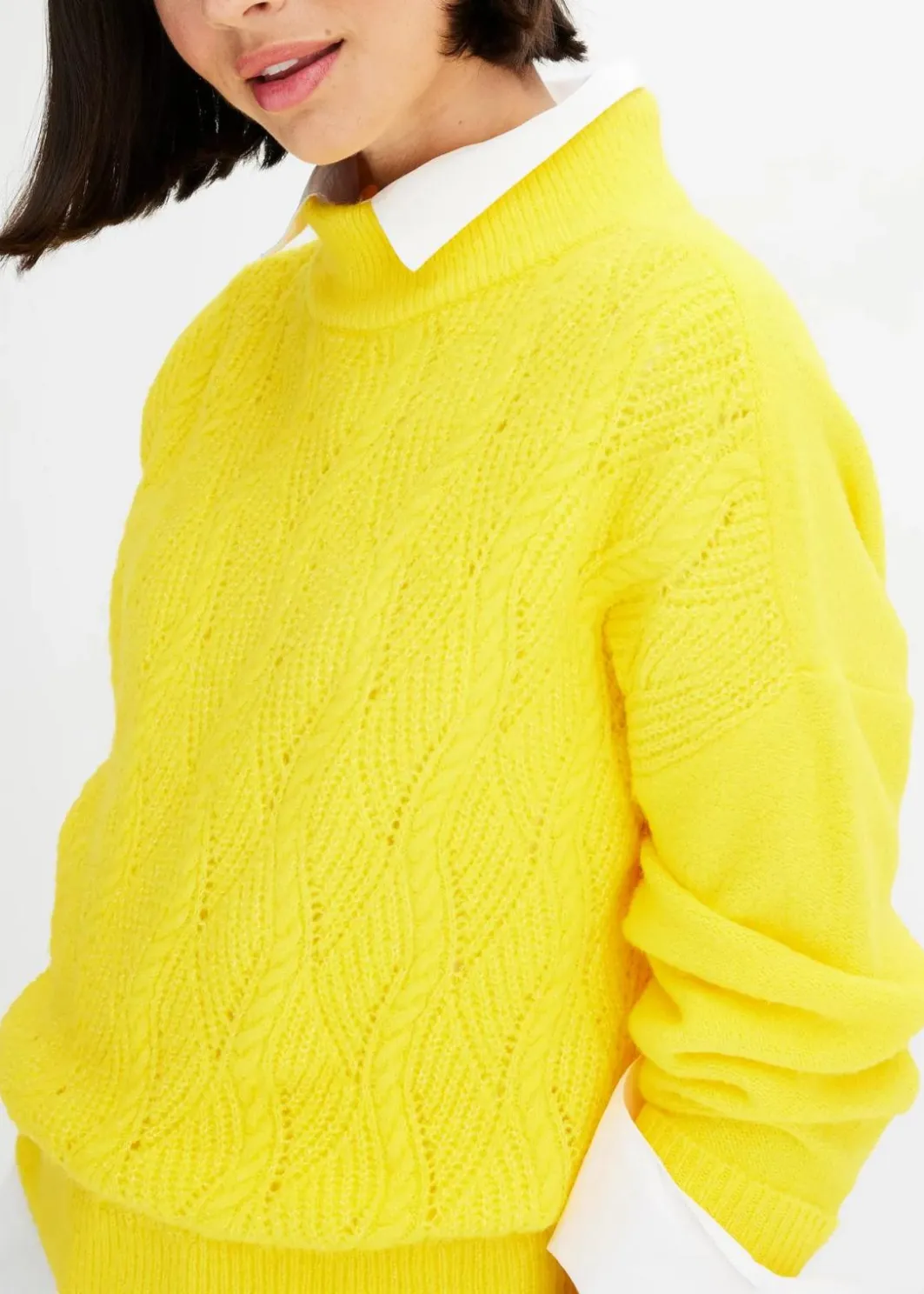 Damen bonprix Bekleidung·Umstandsmode|Bekleidung·Jeans|Oversize Boxy-Pullover mit Struktur