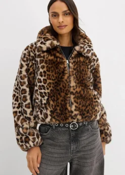 Damen bonprix Nachhaltigere Materialien|Jacken & Mäntel|Oversize Fellimitat-Jacke