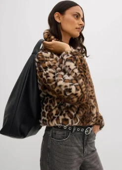 Damen bonprix Nachhaltigere Materialien|Jacken & Mäntel|Oversize Fellimitat-Jacke