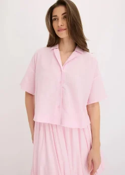 Damen bonprix Nachhaltigere Materialien|Blusen & Tuniken|Oversize Hemdbluse