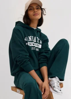 Damen bonprix Sweat|Bekleidung·Blusen & Tuniken|Oversize Hoodie aus reiner Baumwolle