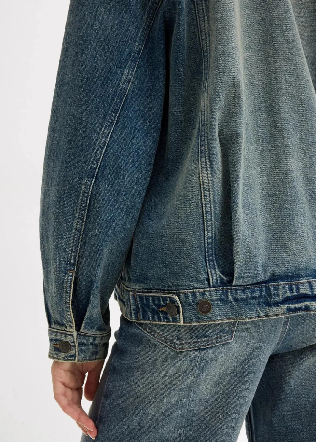 Clearance Oversize Jeansjacke Damen Bekleidung·Hosen|Jacken & Mäntel