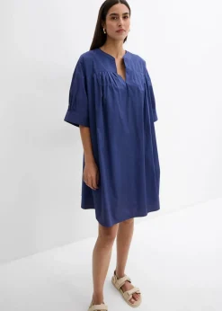 Damen bonprix Kleider|Bekleidung·Pullover & Strickjacken|Oversize Kaftan-Kleid aus reiner Bio-Baumwolle
