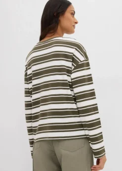 New Oversize Langarmshirt aus reiner Baumwolle Damen Shirts & Tops