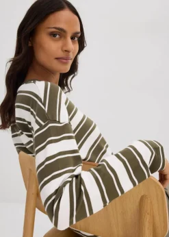 New Oversize Langarmshirt aus reiner Baumwolle Damen Shirts & Tops