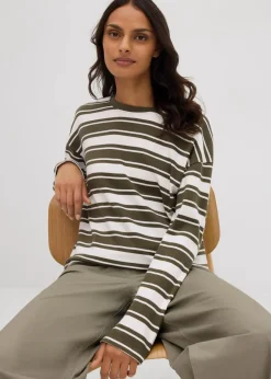 New Oversize Langarmshirt aus reiner Baumwolle Damen Shirts & Tops