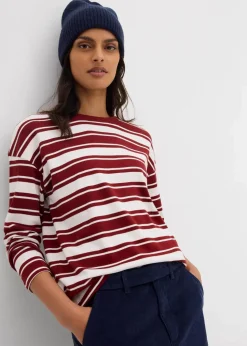 Damen bonprix Shirts & Tops|Oversize Langarmshirt aus reiner Baumwolle