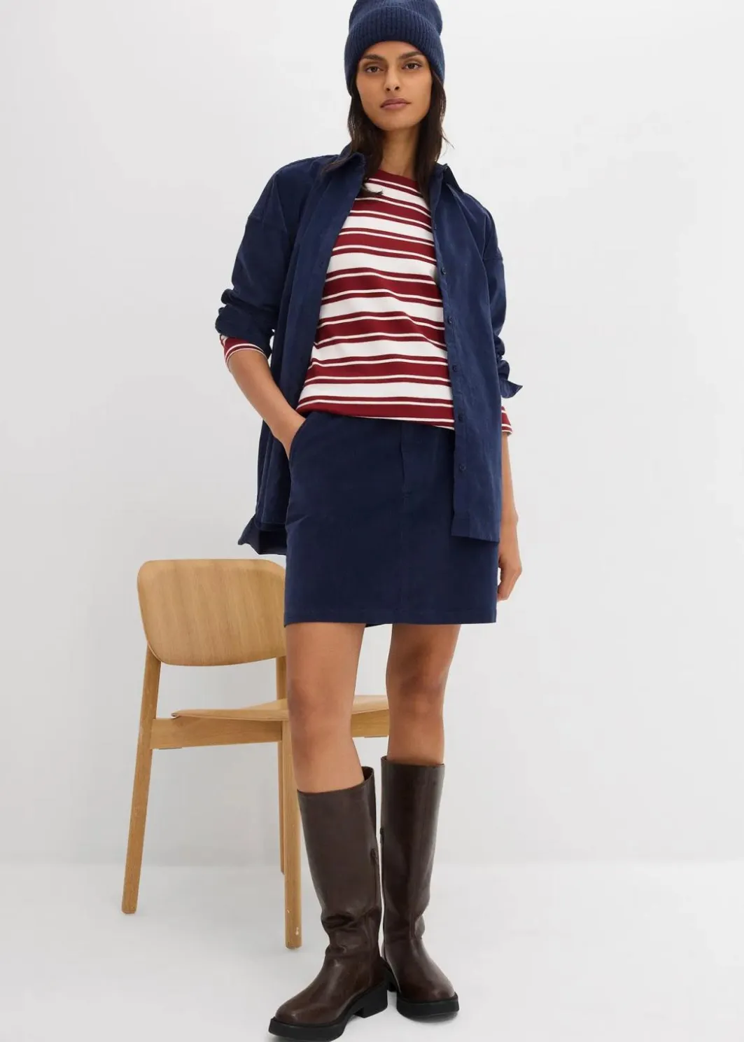 Damen bonprix Shirts & Tops|Oversize Langarmshirt aus reiner Baumwolle
