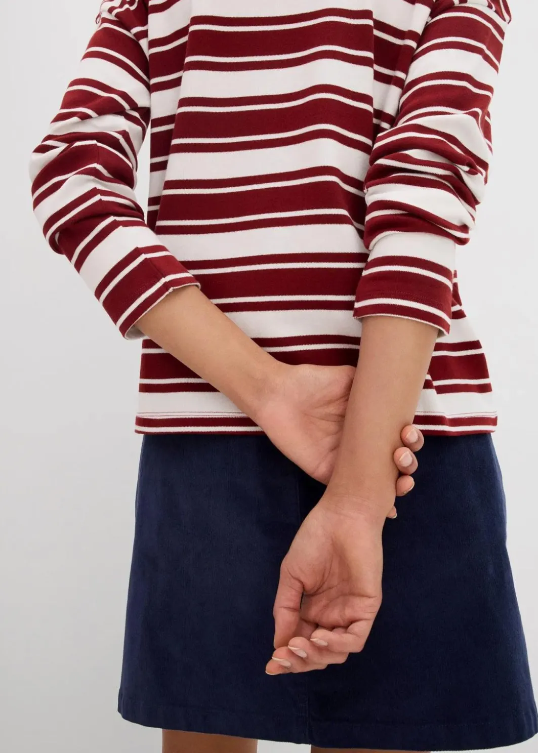Damen bonprix Shirts & Tops|Oversize Langarmshirt aus reiner Baumwolle