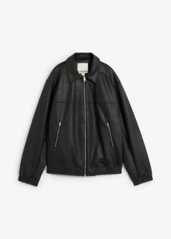 Clearance Oversize Lederimitat-Jacke Damen Nachhaltigere Materialien|Jacken & Mäntel