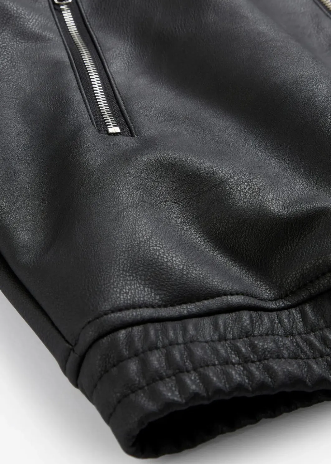 Clearance Oversize Lederimitat-Jacke Damen Nachhaltigere Materialien|Jacken & Mäntel
