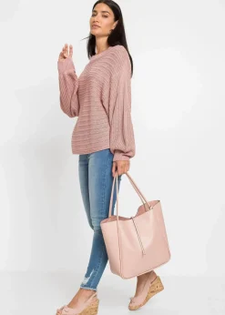 Hot Oversize Lochstrick-Pullover Damen Strickmode|Pullover & Strickjacken