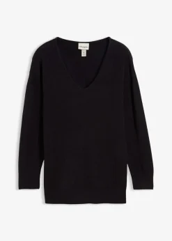 Oversize Longpullover mit Seitenschlitzen Damen Pullover & Strickjacken|Strickmode