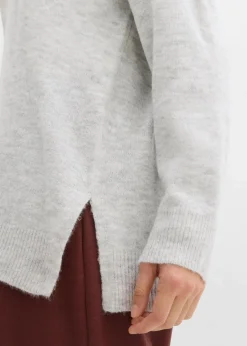Damen bonprix Bekleidung·Umstandsmode|Bekleidung·Jeans|Oversize Longpullover mit Seitenschlitzen