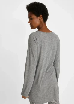Damen bonprix Shirts & Tops|Oversize Longshirt mit Rundhalsausschnitt