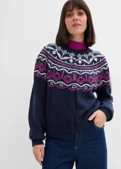New Oversize Norweger-Strickjacke Damen Bekleidung·Jeans|Pullover & Strickjacken