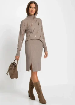 Damen bonprix Pullover & Strickjacken|Strickmode|Oversize Pullover aus softem Viskose-Mix