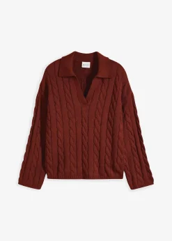 Damen bonprix Pullover & Strickjacken|Nachhaltigere Materialien|Oversize Pullover aus weichem Kaschmir-Mix