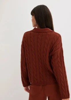 Damen bonprix Pullover & Strickjacken|Nachhaltigere Materialien|Oversize Pullover aus weichem Kaschmir-Mix