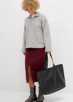 Damen bonprix Sweat|Zweiteiler & Sets|Oversize Pullover in Wolloptik