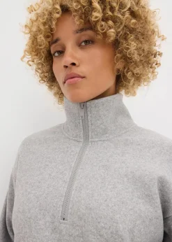Damen bonprix Sweat|Zweiteiler & Sets|Oversize Pullover in Wolloptik