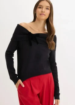 Damen bonprix Pullover & Strickjacken|Strickmode|Oversize Pullover mit Camrenausschnitt