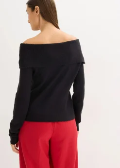 Damen bonprix Pullover & Strickjacken|Strickmode|Oversize Pullover mit Camrenausschnitt