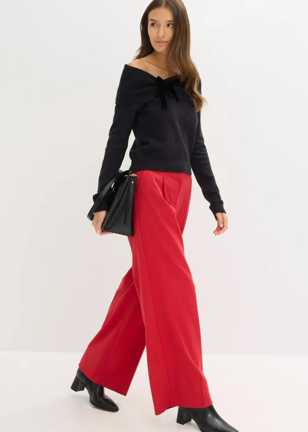 Damen bonprix Pullover & Strickjacken|Strickmode|Oversize Pullover mit Camrenausschnitt