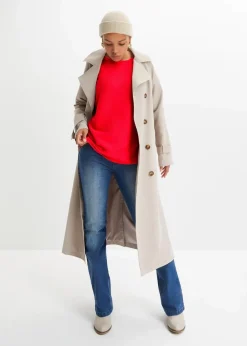 Damen bonprix Bekleidung·Umstandsmode|Bekleidung·Jeans|Oversize Ripp-Pullover aus Viskose-Mix